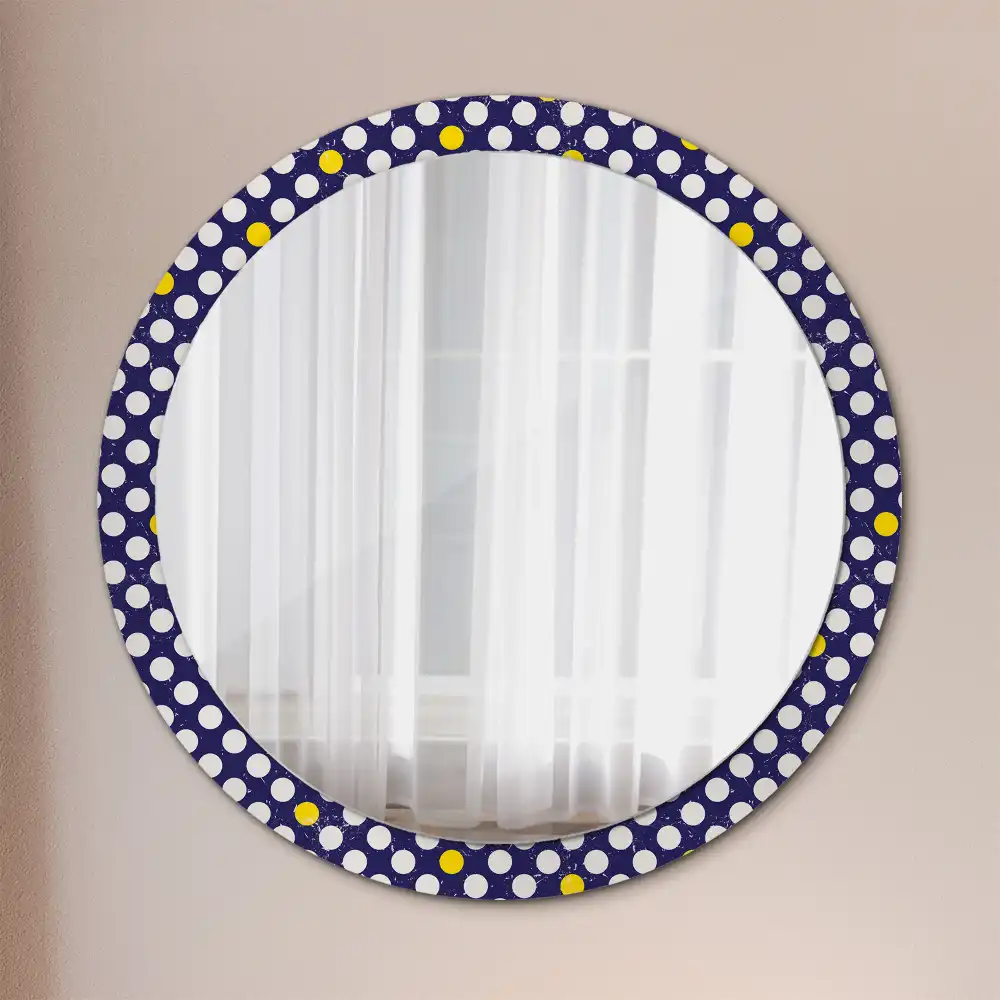 Round decorative mirror Retro polka dots