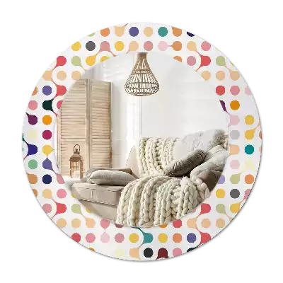 Round decorative mirror Pop art dots