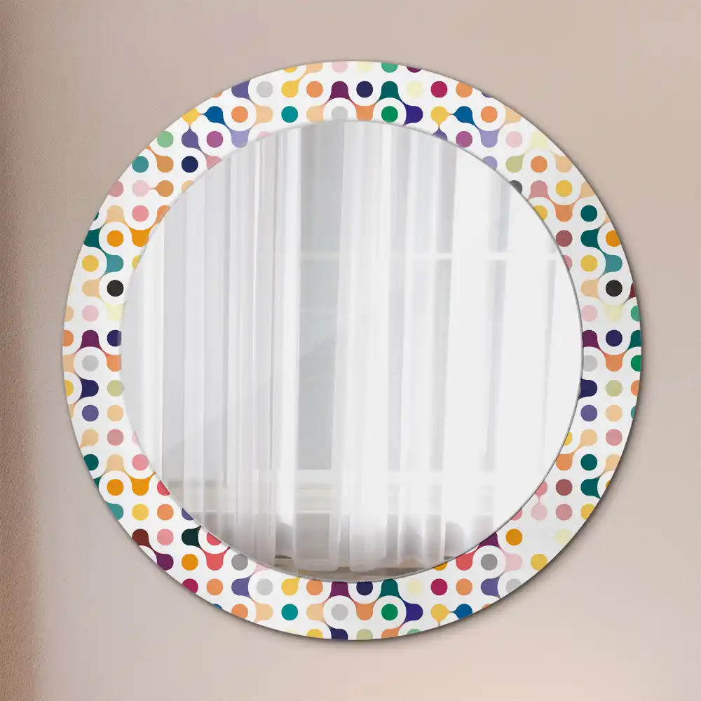 Round decorative mirror Pop art dots