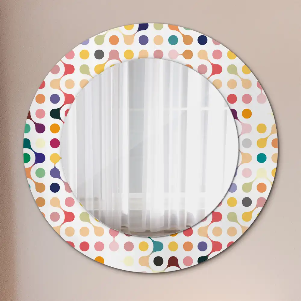 Round decorative mirror Pop art dots