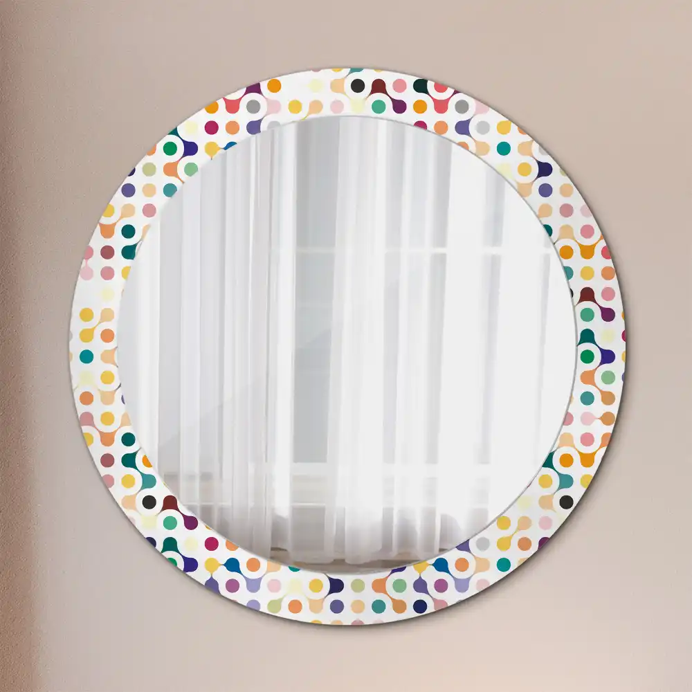 Round decorative mirror Pop art dots
