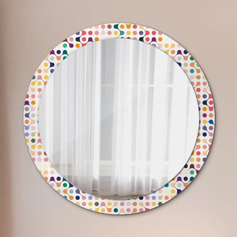 Round decorative mirror Pop art dots