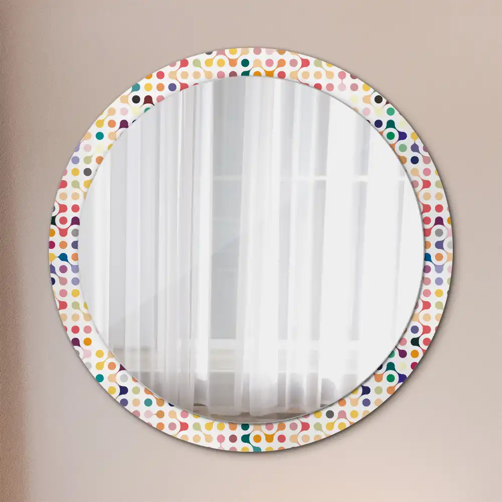 Round decorative mirror Pop art dots