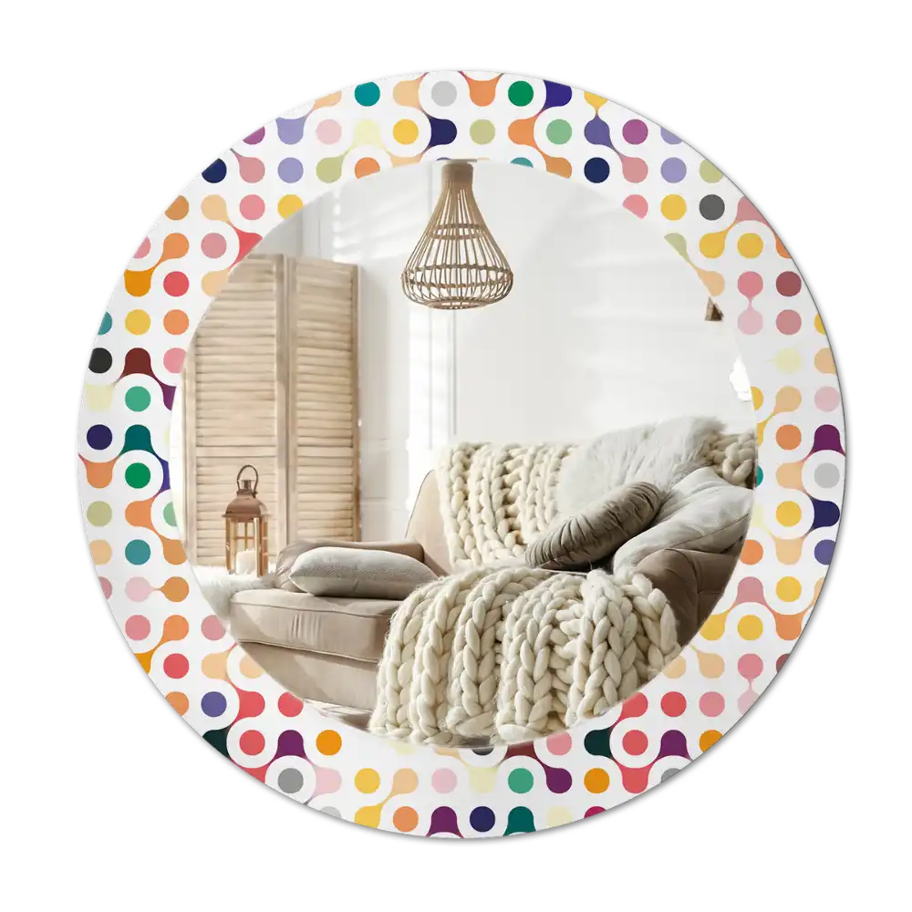 Round decorative mirror Pop art dots