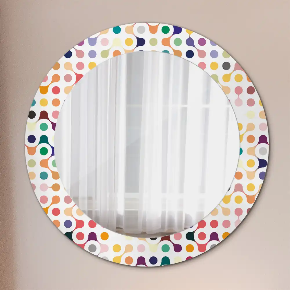 Round decorative mirror Pop art dots