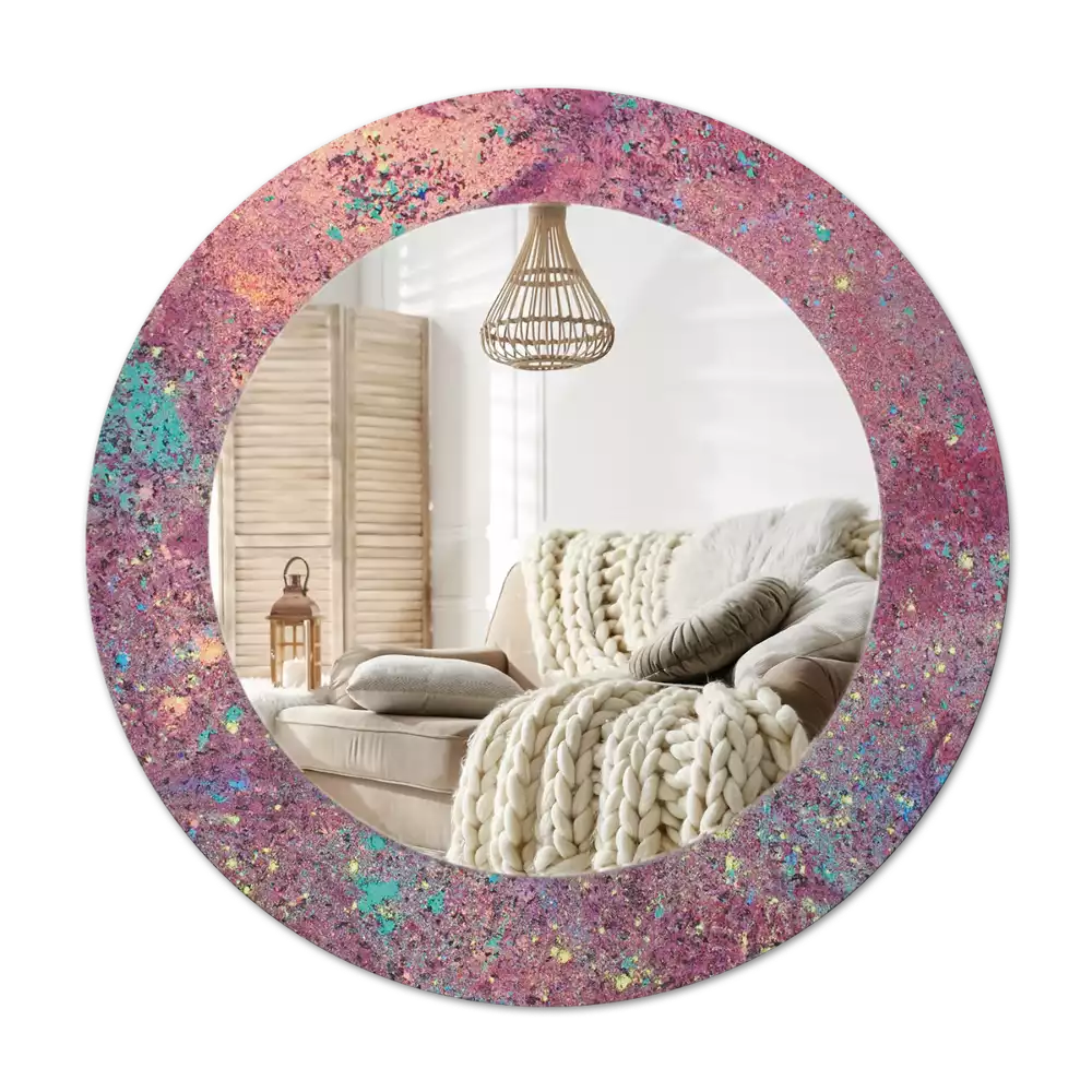 Round wall mirror decor Festival of colors