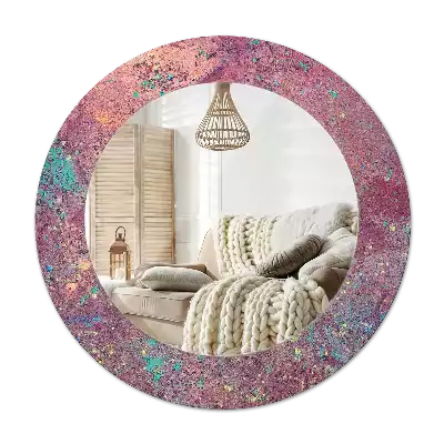 Round wall mirror decor Festival of colors