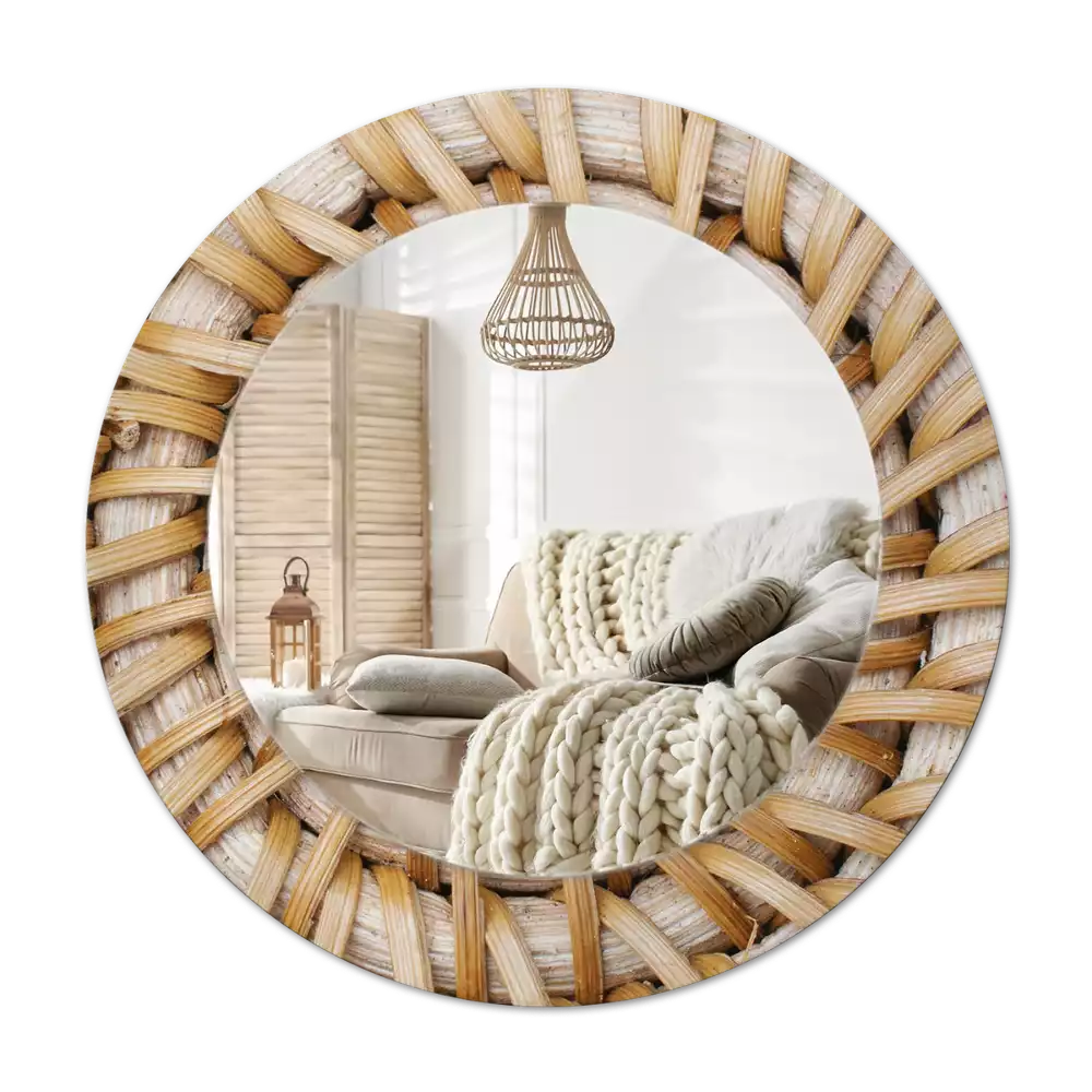 Round decorative mirror Braid