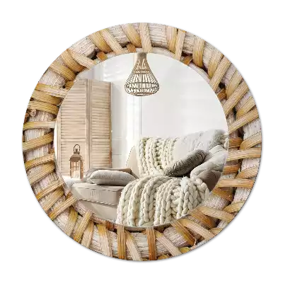 Round decorative mirror Braid