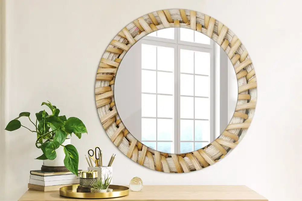 Round decorative mirror Braid