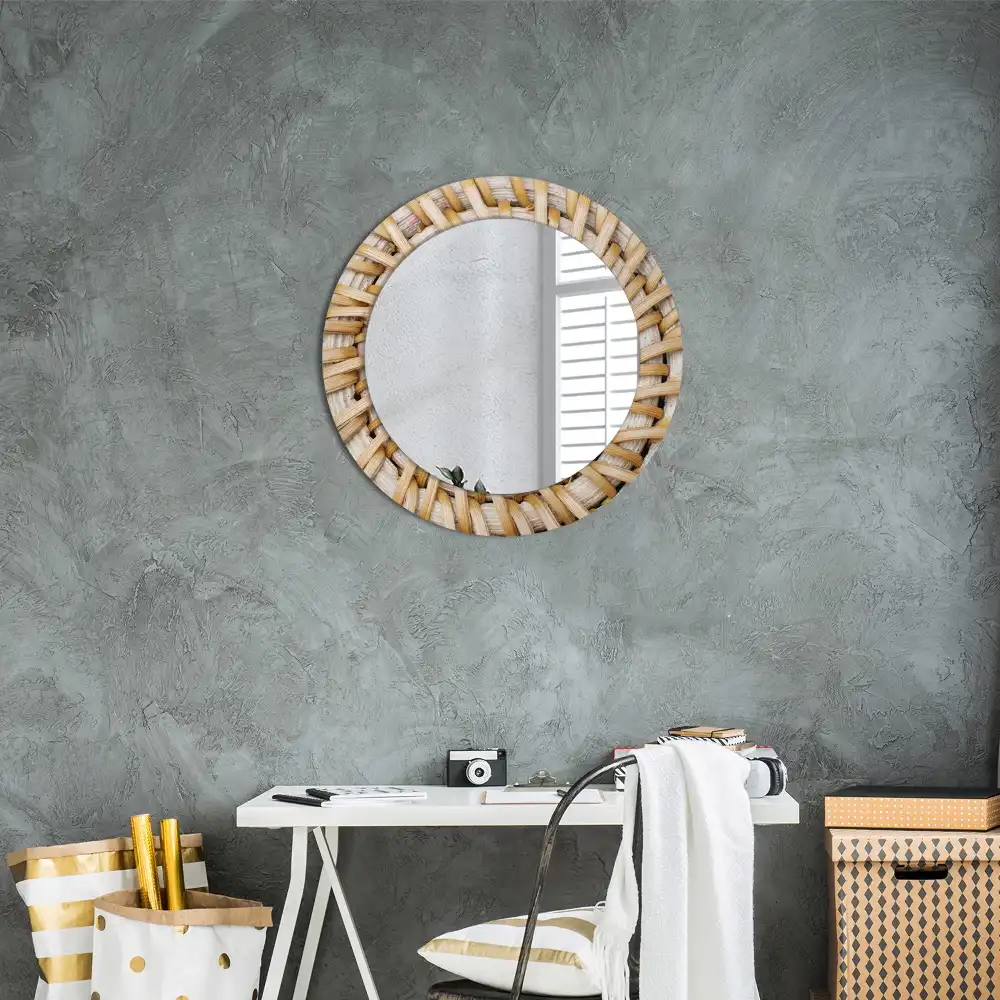 Round decorative mirror Braid