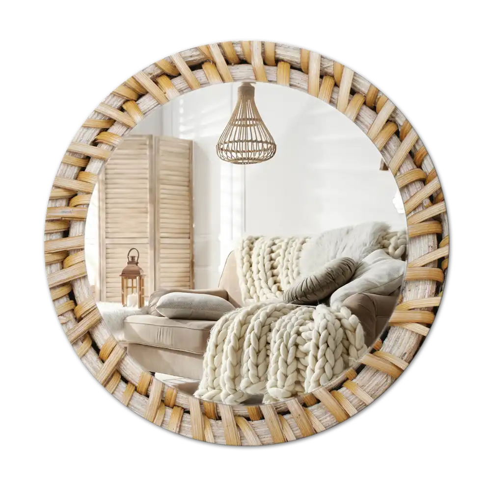 Round decorative mirror Braid