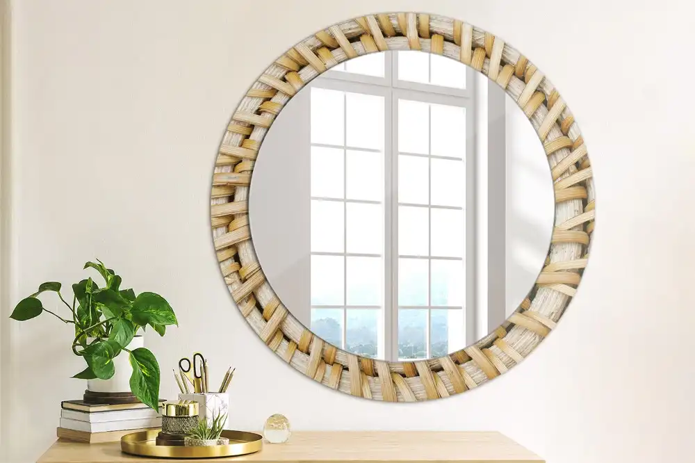 Round decorative mirror Braid