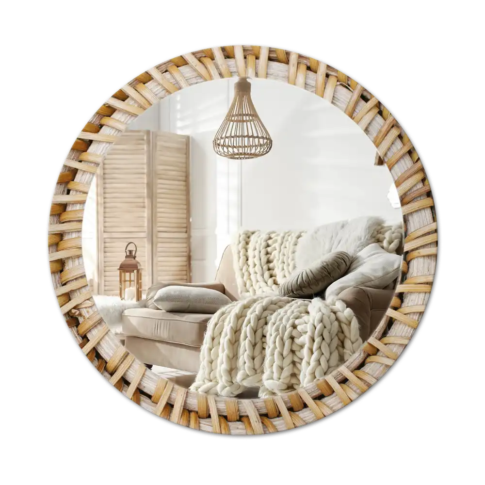 Round decorative mirror Braid
