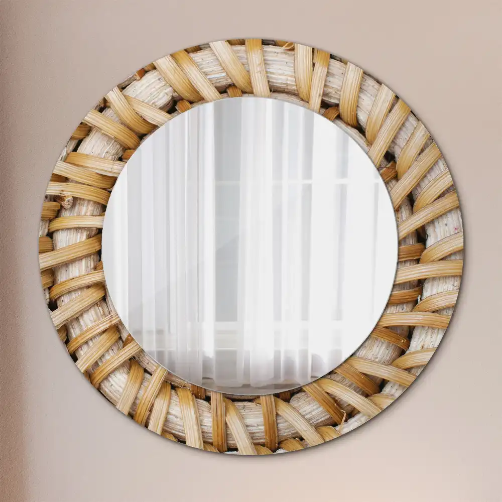 Round decorative mirror Braid