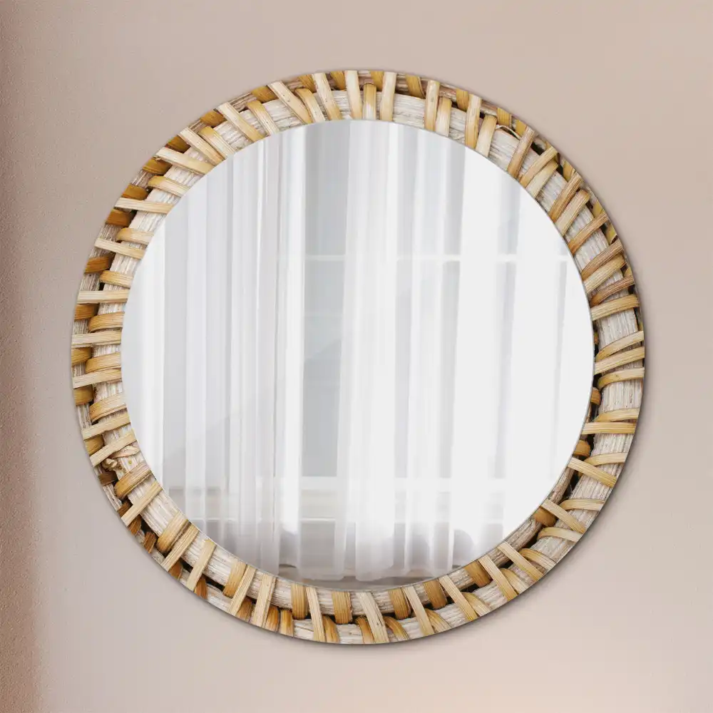 Round decorative mirror Braid