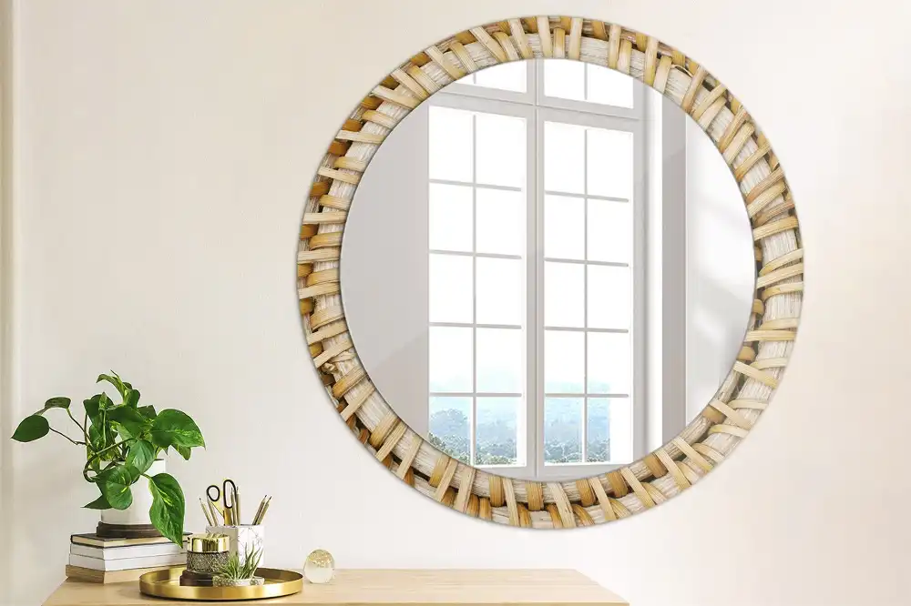 Round decorative mirror Braid