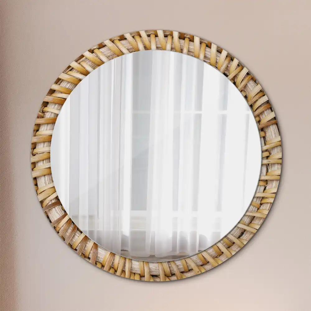 Round decorative mirror Braid