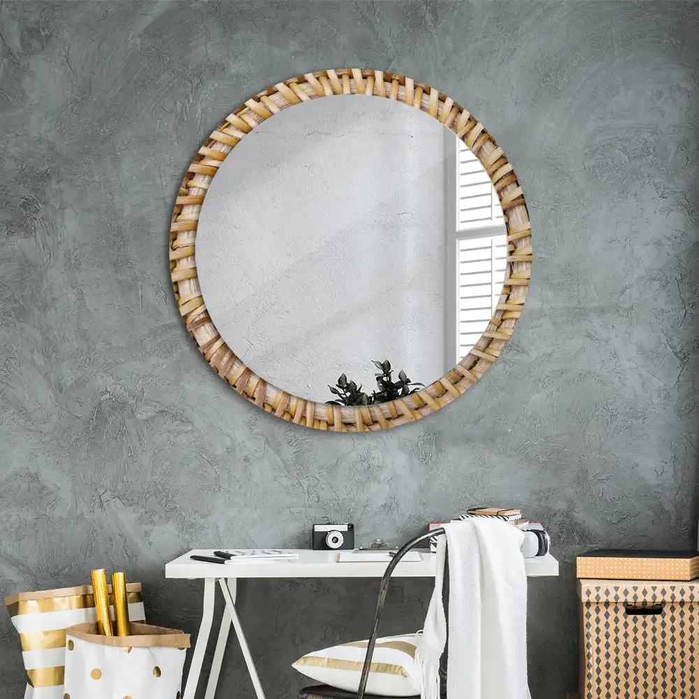 Round decorative mirror Braid