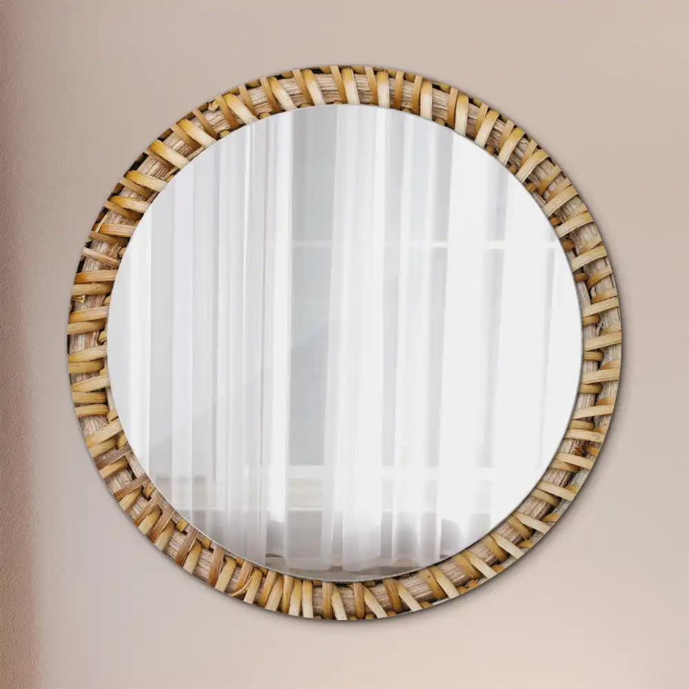 Round decorative mirror Braid