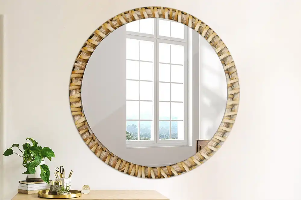 Round decorative mirror Braid