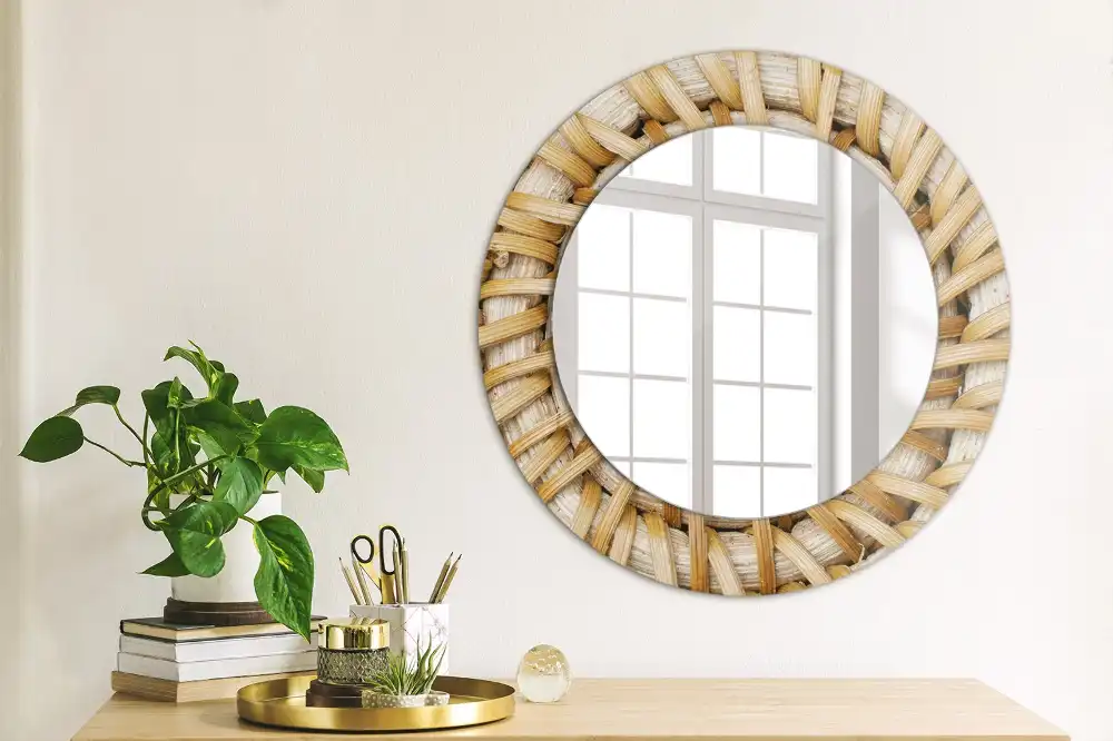 Round decorative mirror Braid