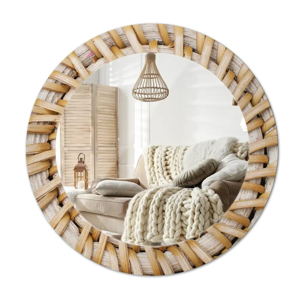 Round decorative mirror Braid