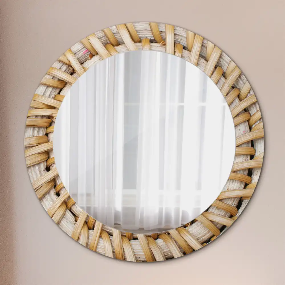 Round decorative mirror Braid