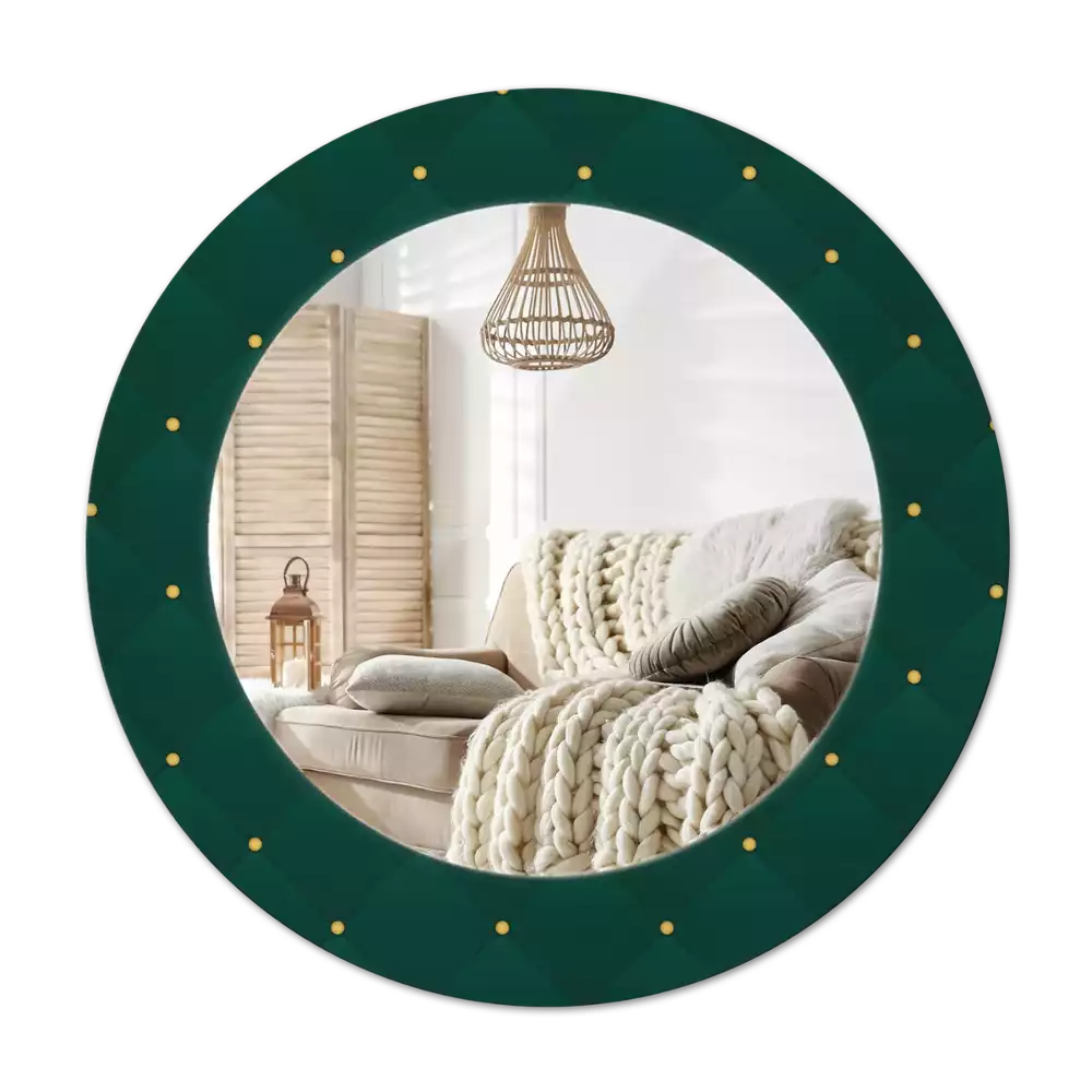 Round wall mirror decor Quilted pattern