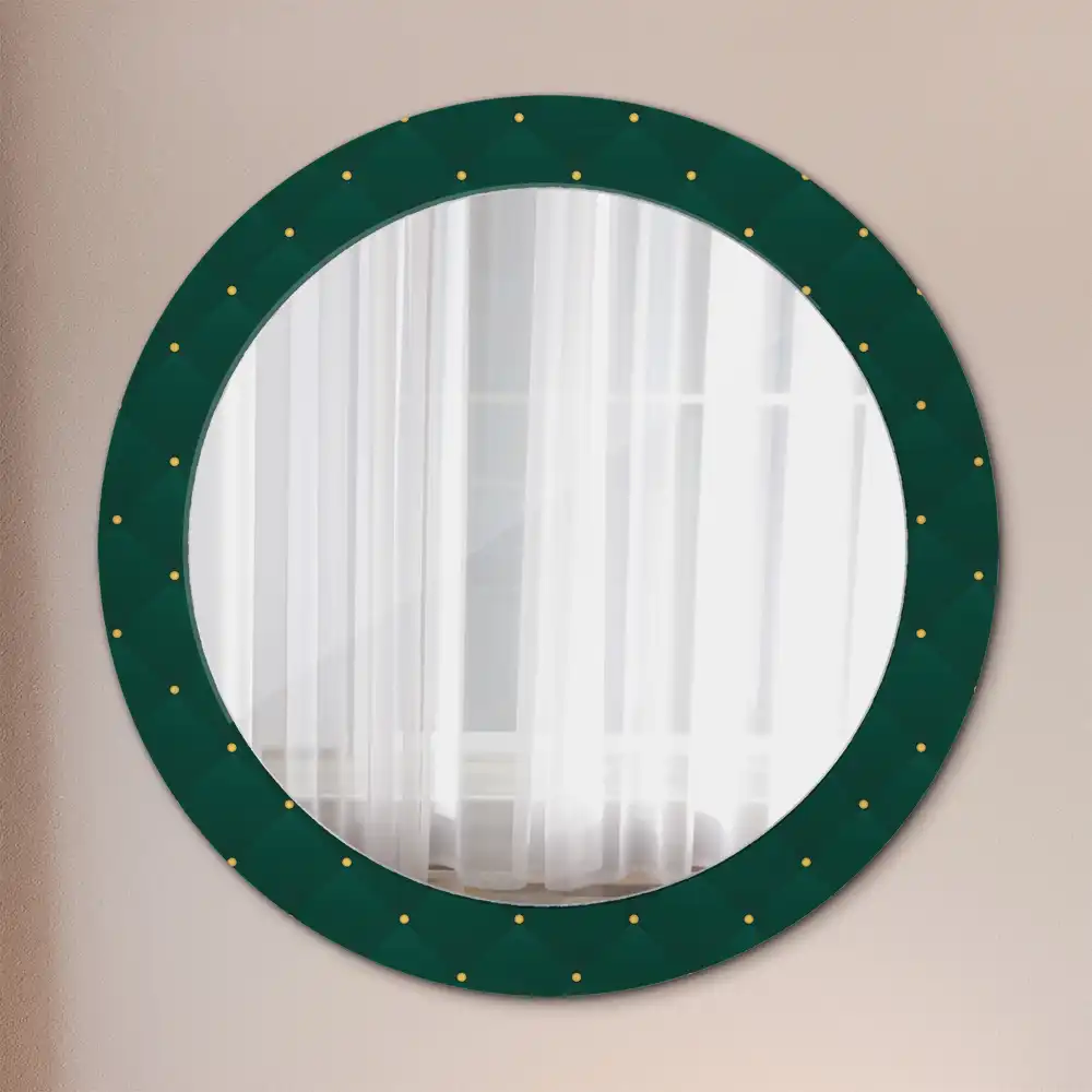 Round wall mirror decor Quilted pattern