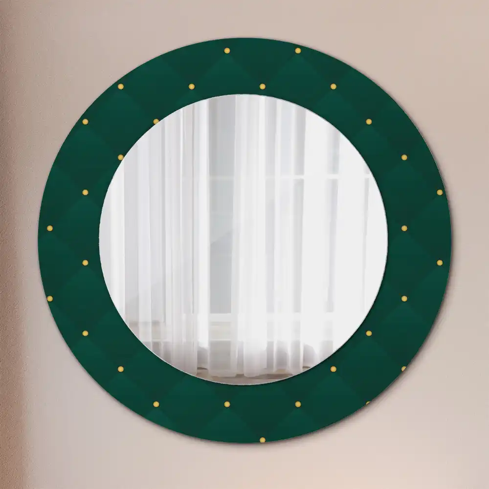Round wall mirror decor Quilted pattern
