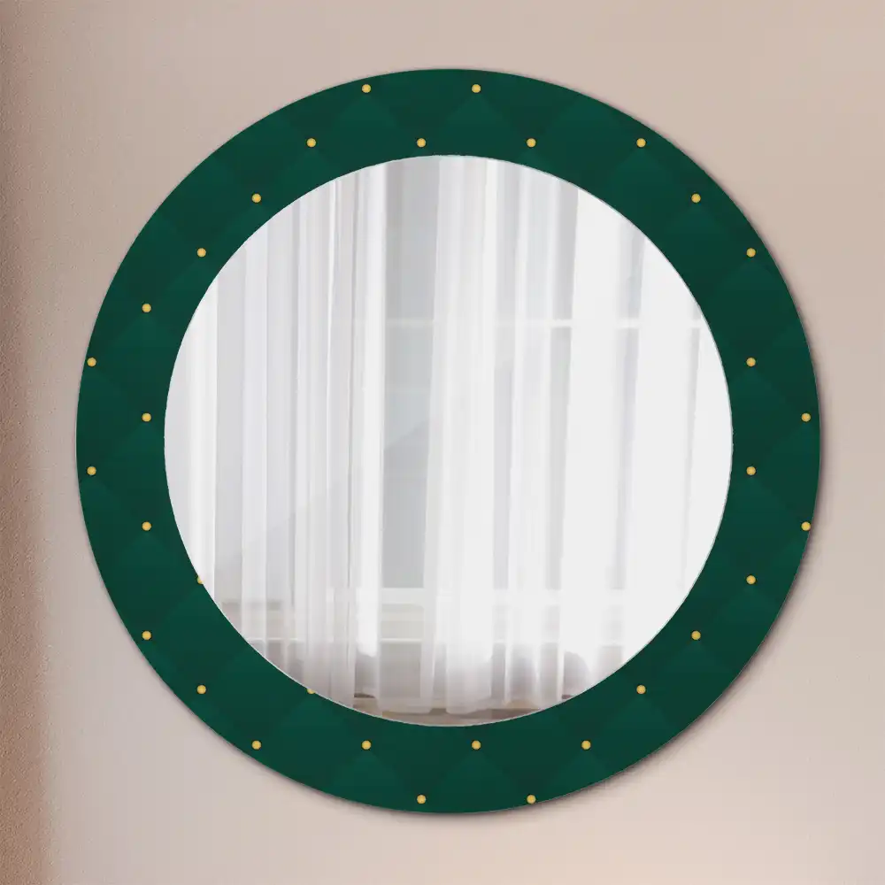 Round wall mirror decor Quilted pattern