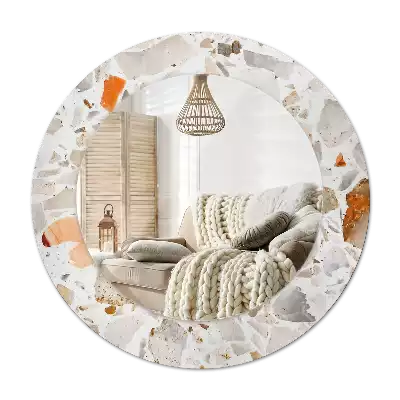Round decorative mirror Terrazzo style