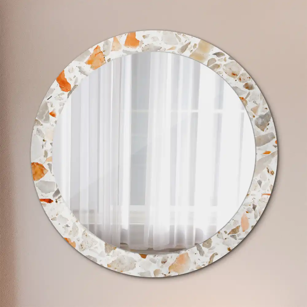 Round decorative mirror Terrazzo style