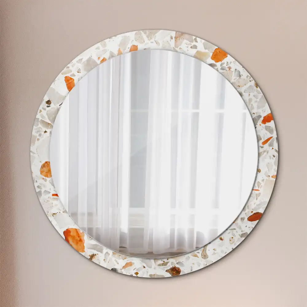 Round decorative mirror Terrazzo style