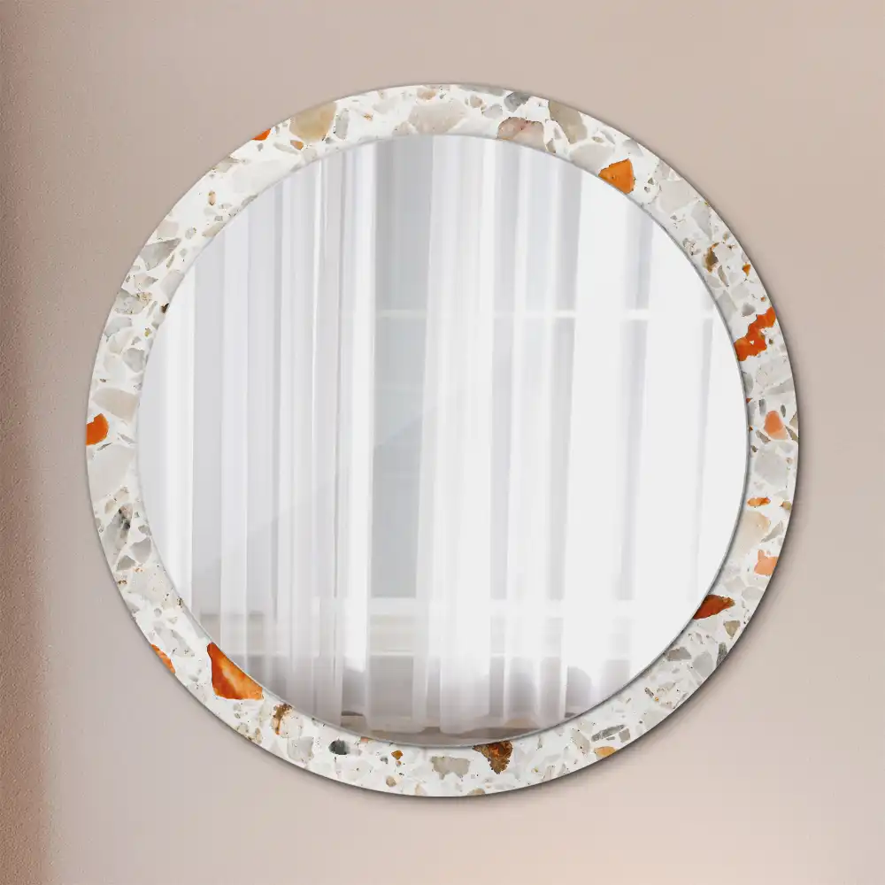 Round decorative mirror Terrazzo style