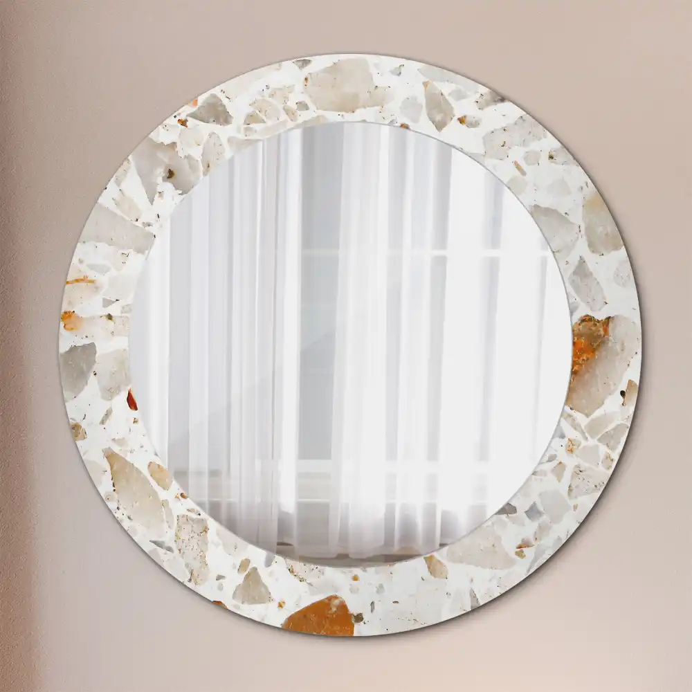Round decorative mirror Terrazzo style