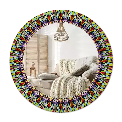 Round wall mirror decor Mandala Pattern