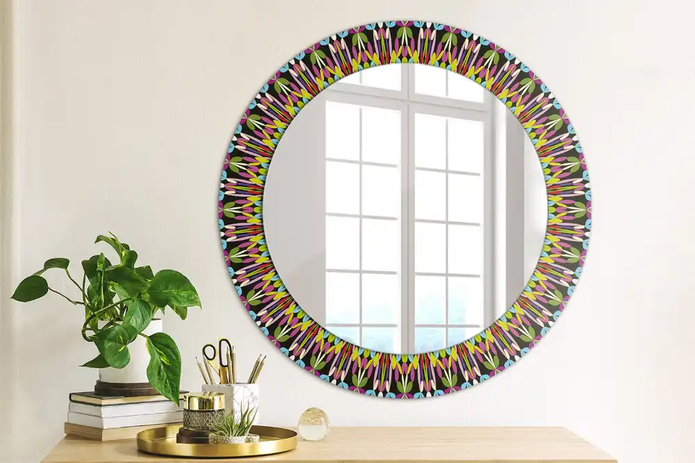 Round wall mirror decor Mandala Pattern