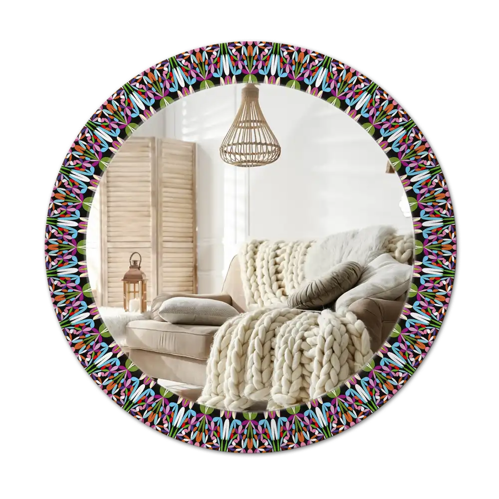 Round wall mirror decor Mandala Pattern