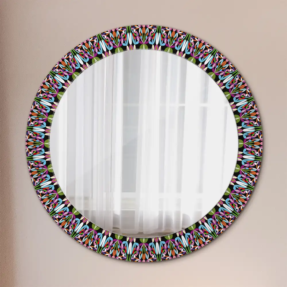 Round wall mirror decor Mandala Pattern