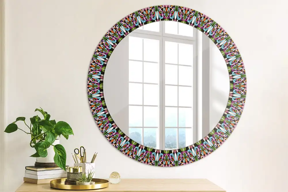 Round wall mirror decor Mandala Pattern