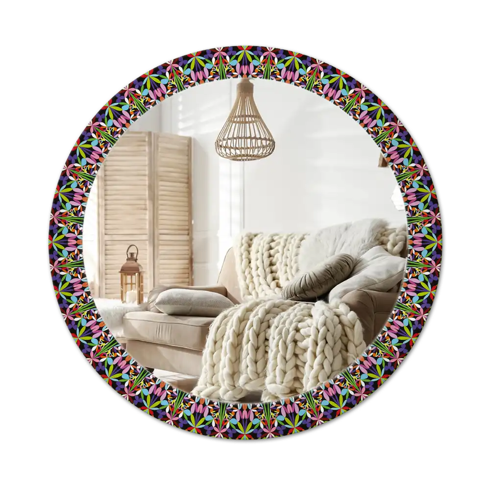 Round wall mirror decor Mandala Pattern