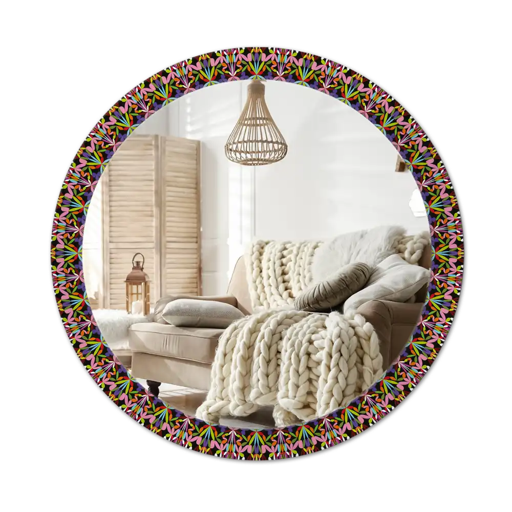Round wall mirror decor Mandala Pattern