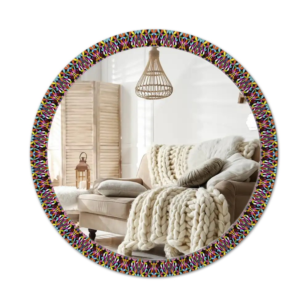 Round wall mirror decor Mandala Pattern