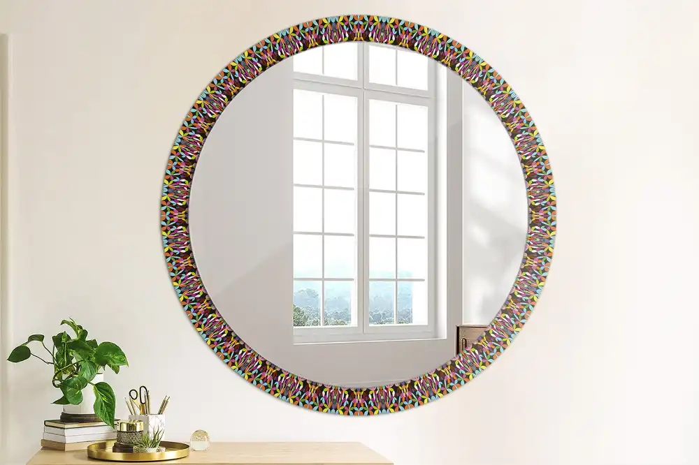 Round wall mirror decor Mandala Pattern