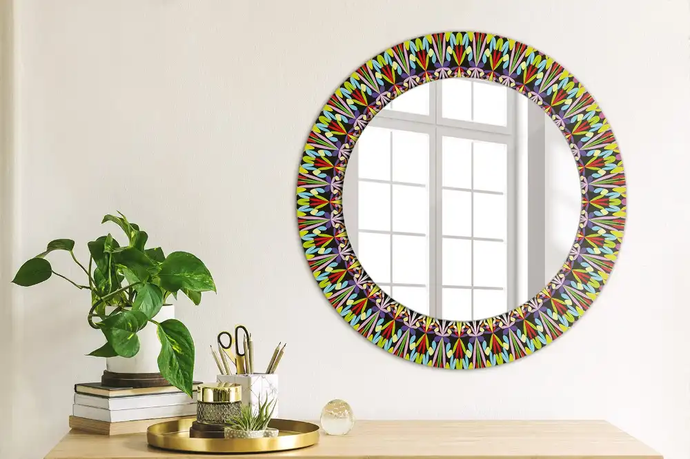 Round wall mirror decor Mandala Pattern