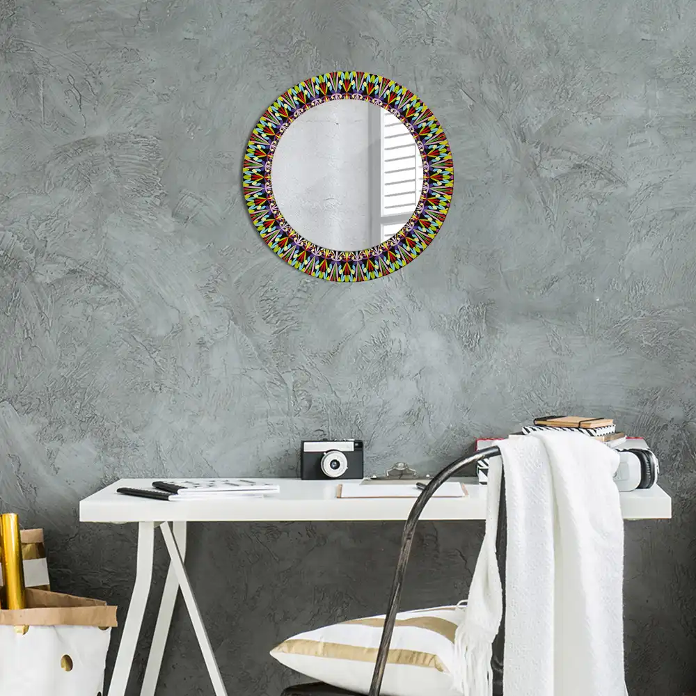 Round wall mirror decor Mandala Pattern