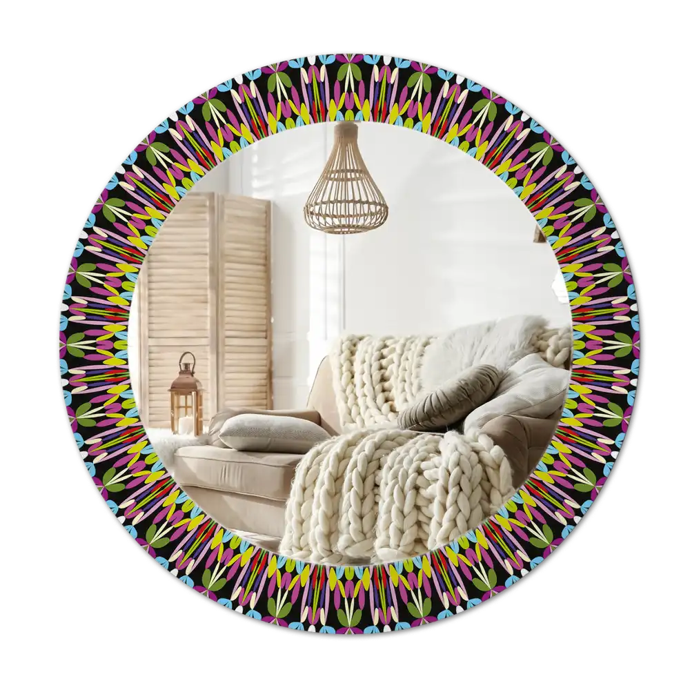Round wall mirror decor Mandala Pattern