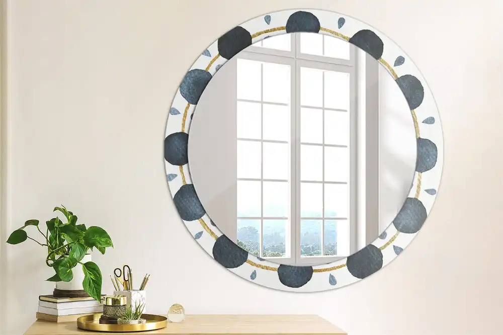 Round wall mirror decor Moon mandala